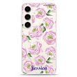 Watercolor pink floral Samsung Galaxy Ultra Clear Case Fashion