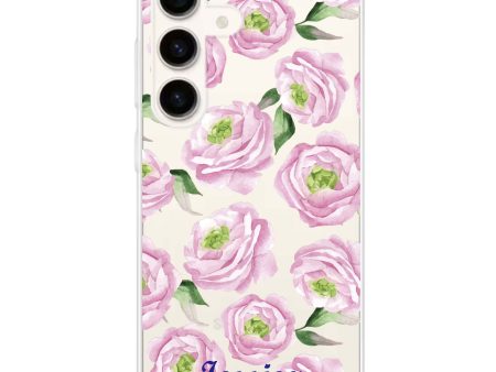 Watercolor pink floral Samsung Galaxy Ultra Clear Case Fashion