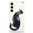 Watercolour Cat Samsung Galaxy Ultra Clear Case For Cheap