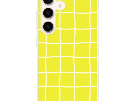 Yellow Checked Pattern Samsung Galaxy Ultra Clear Case Online Sale