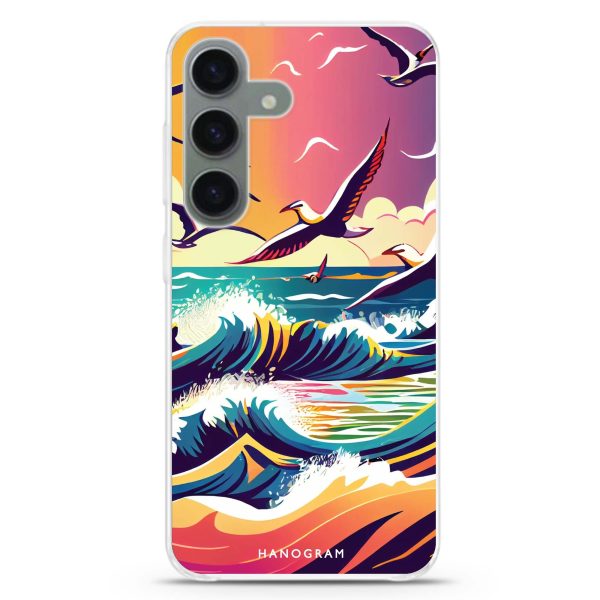 Waves & seagulls Samsung Galaxy Ultra Clear Case Cheap