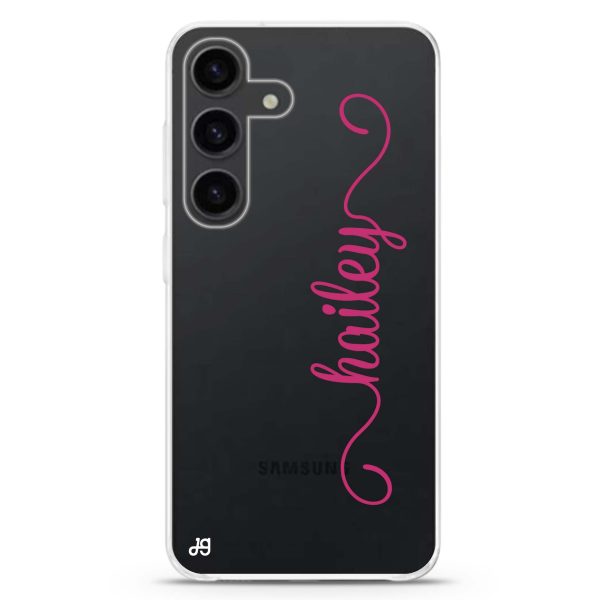 Vertical Cursive Handwritten Samsung Galaxy Ultra Clear Case Sale