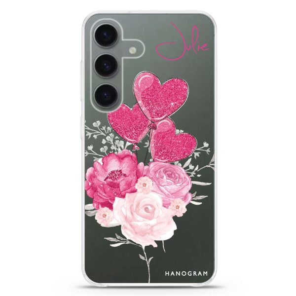 Sweet Heart With Rose Samsung Galaxy Ultra Clear Case Online