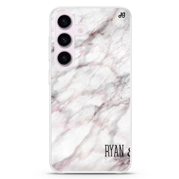 White Marble Samsung Galaxy Ultra Clear Case For Sale