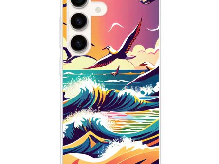 Waves & seagulls Samsung Galaxy Ultra Clear Case Cheap