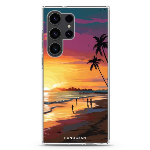 Sunset Glow Samsung Galaxy Ultra Clear Case Hot on Sale