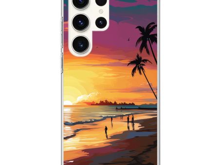 Sunset Glow Samsung Galaxy Ultra Clear Case Hot on Sale