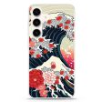 Waves & Flowers Samsung Galaxy Ultra Clear Case Fashion