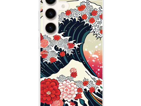 Waves & Flowers Samsung Galaxy Ultra Clear Case Fashion