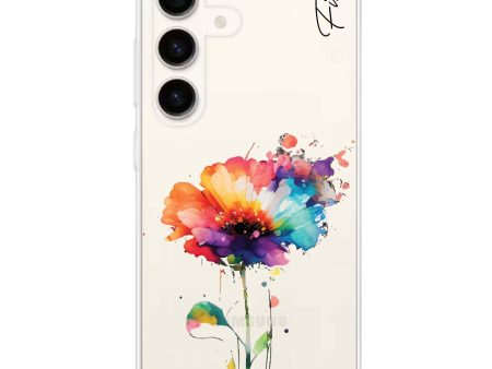 A Beautiful Watercolour Flower Samsung Galaxy Ultra Clear Case Discount