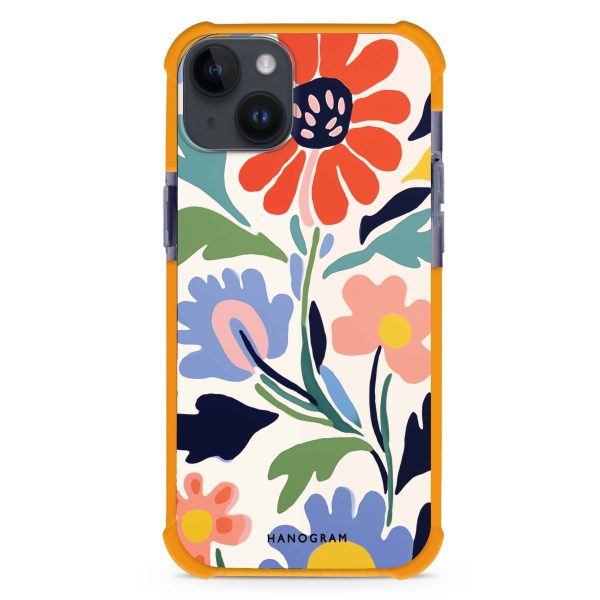 Brushed Blossoms iPhone 14 Plus Ultra Shockproof Case Hot on Sale