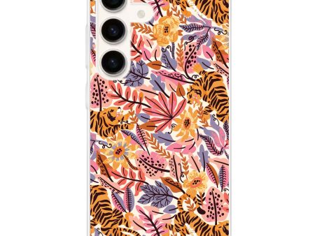 Tiger & Floral Samsung Galaxy Ultra Clear Case Hot on Sale