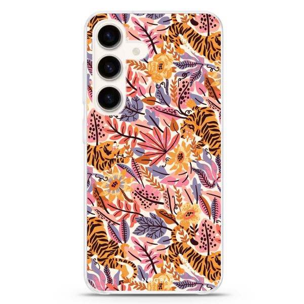 Tiger & Floral Samsung Galaxy Ultra Clear Case Hot on Sale