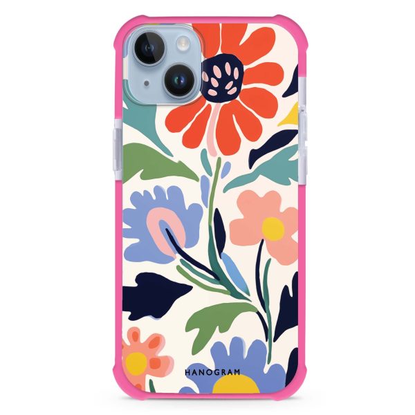 Brushed Blossoms iPhone 14 MagSafe Compatible Ultra Shockproof Case on Sale