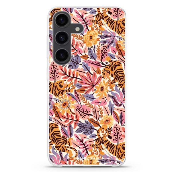 Tiger & Floral Samsung Galaxy Ultra Clear Case Hot on Sale