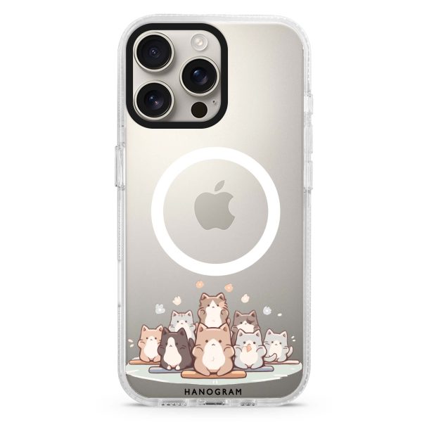 Zen Cat Calm iPhone 15 Pro MagSafe Compatible Ultra Clear Case Discount