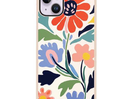 Brushed Blossoms iPhone 15 Plus Impact Guard Bumper Case on Sale