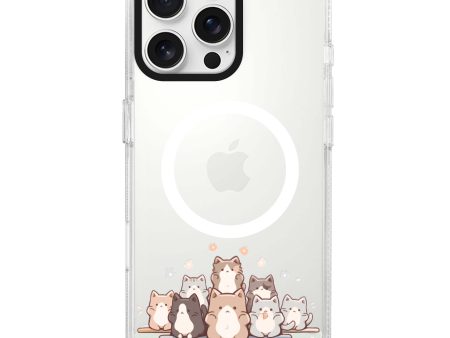 Zen Cat Calm iPhone 15 Pro Max MagSafe Compatible Ultra Clear Case on Sale