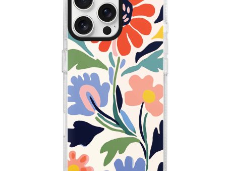 Brushed Blossoms iPhone 15 Pro MagSafe Compatible Ultra Clear Case Online Sale