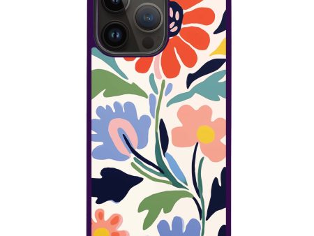 Brushed Blossoms iPhone 14 Pro Max Impact Guard Bumper Case Online now