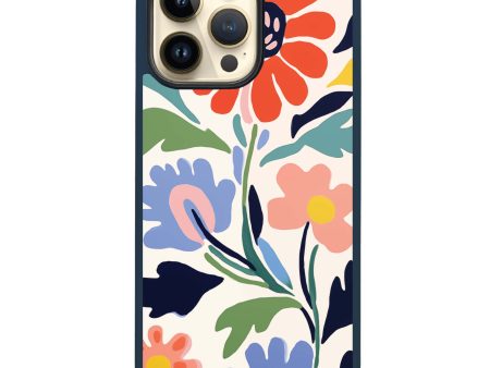 Brushed Blossoms iPhone 15 Pro Impact Guard Bumper Case Fashion