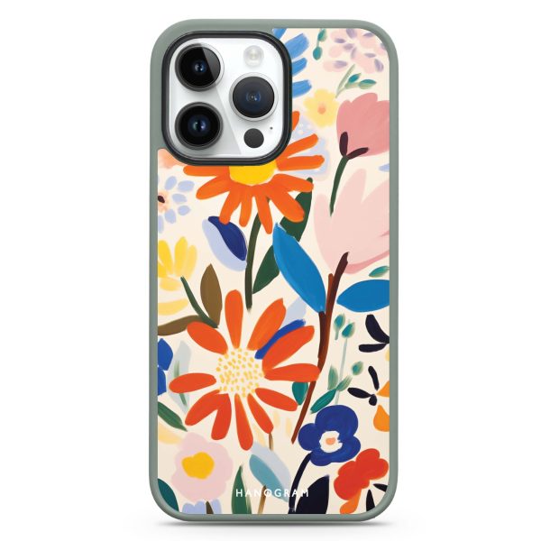 Bloom Brushwork iPhone 14 Pro Impact Guard Bumper Case For Sale