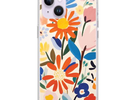 Bloom Brushwork iPhone 14 Plus MagSafe Compatible Ultra Clear Case Hot on Sale