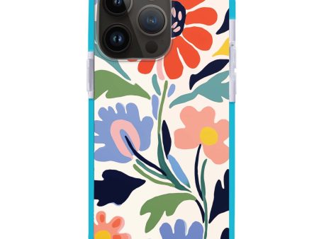 Brushed Blossoms iPhone 14 Pro MagSafe Compatible Ultra Shockproof Case For Sale