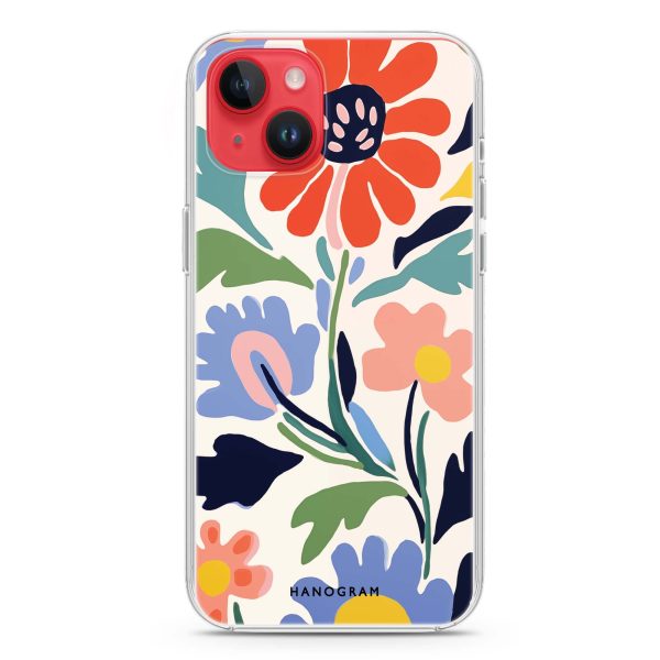 Brushed Blossoms iPhone 14 Plus Ultra Clear Case Online now