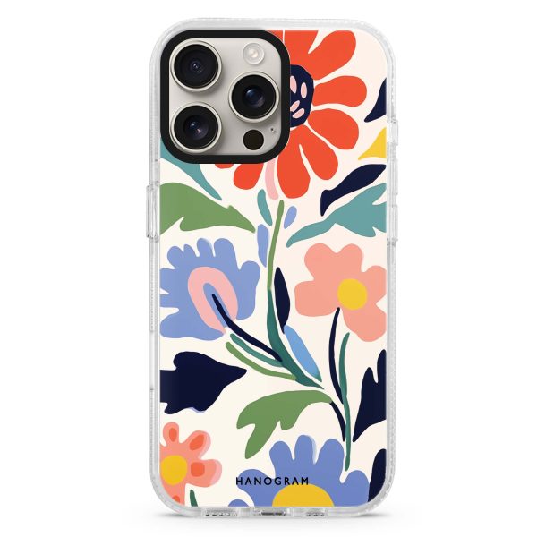 Brushed Blossoms iPhone 14 Pro MagSafe Compatible Ultra Clear Case For Cheap