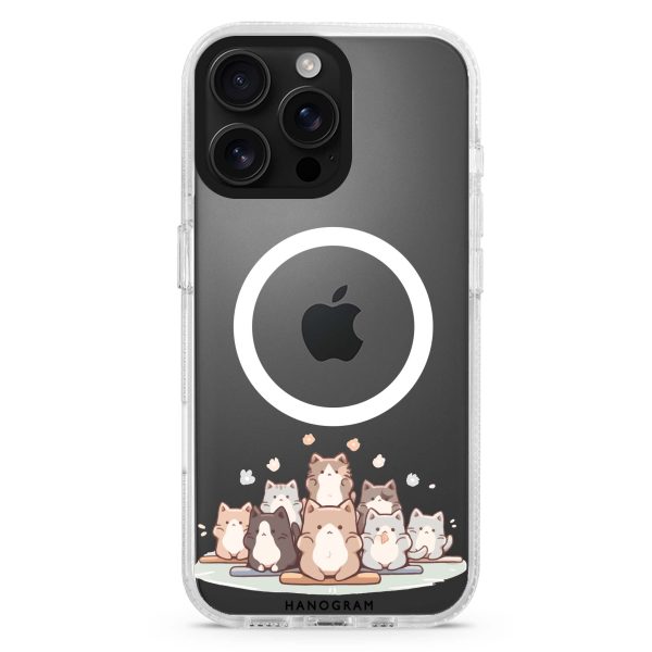 Zen Cat Calm iPhone 14 Pro MagSafe Compatible Ultra Clear Case Online now