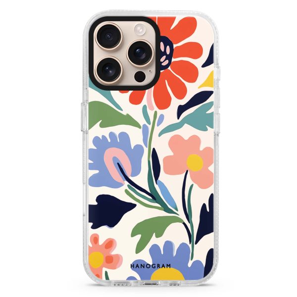 Brushed Blossoms iPhone 14 Pro MagSafe Compatible Ultra Clear Case For Cheap