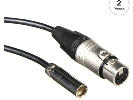 Blackmagic Design Set of 2 Mini XLR to XLR Audio Cables for Video Assist 4K (19.5 ) Online now